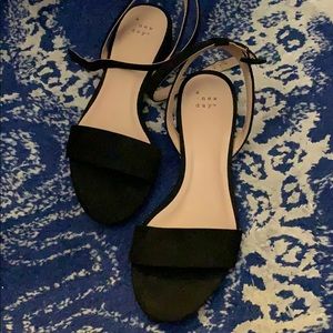 Target A New Day Black dressy Velvet Sandals